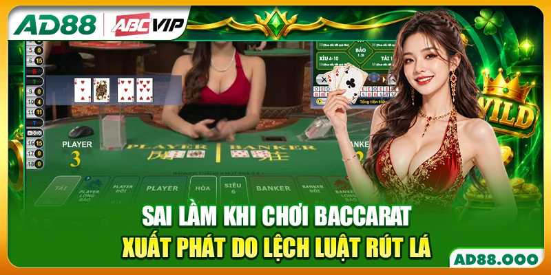Sai lầm khi chơi Baccarat xuất phát do lệch luật rút lá